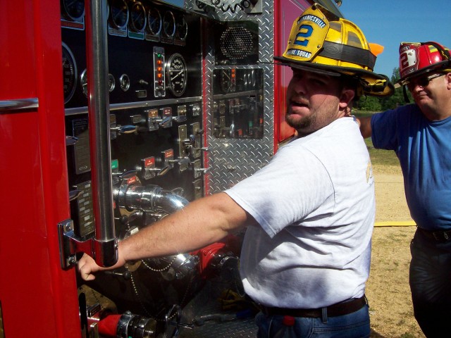 Bubba J gets some pump time on Engine 21